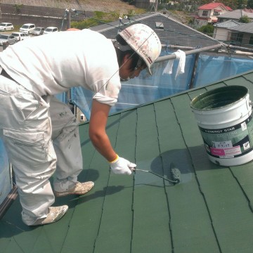 0602屋根仕上げ塗り2回目