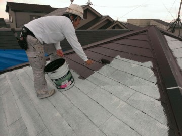 0709屋根中塗り